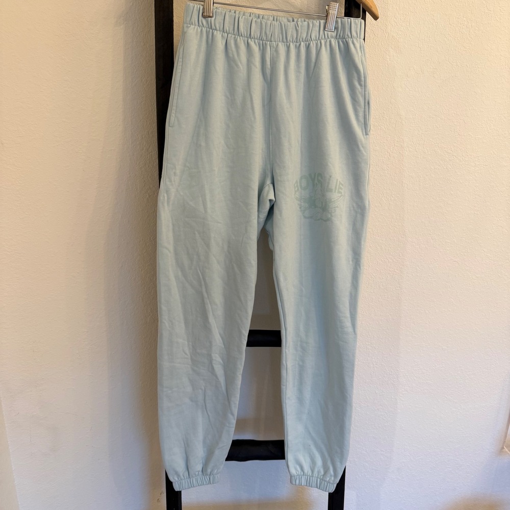 Boys Lie XS Light Blue Sweatpants‎ Joggers Elastic Waist Casual Comfy